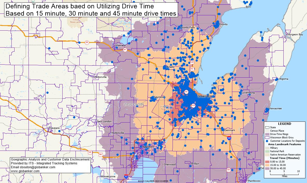 Drive Time Map and Walking Distance Analysis